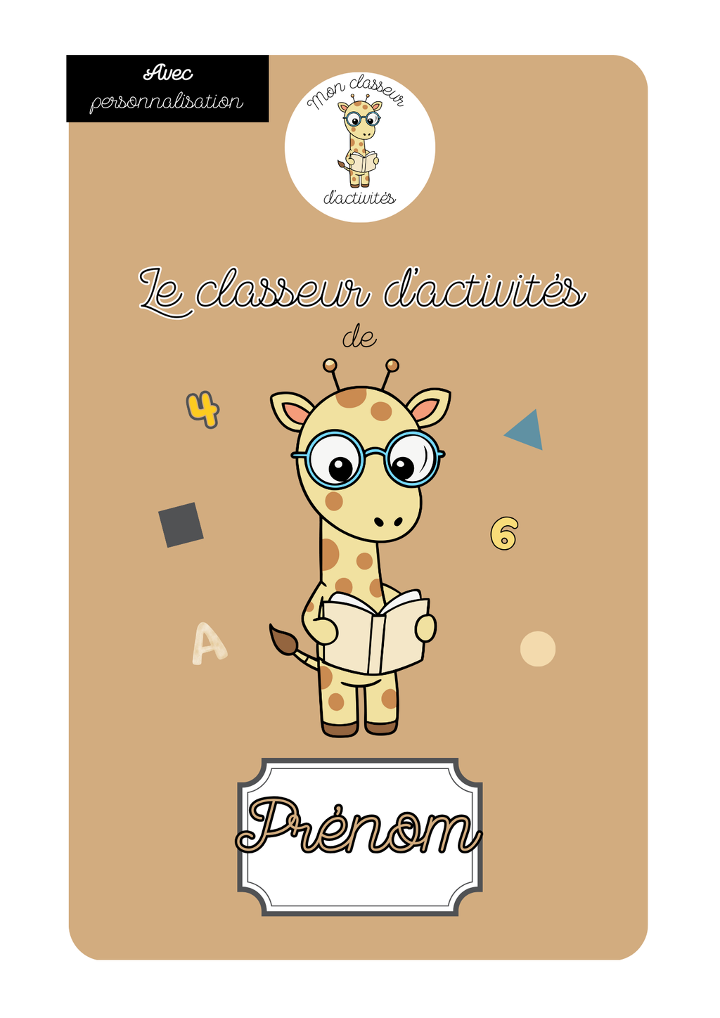 Couverture sans classeur , avec/ sans personnalisation