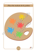 Les formes - Fiche 2 "Place les couleurs de la palette"