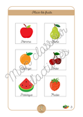 PDF - Les fruits et légumes - Fiche 3 "Place les fruits (partie1)"