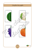 Les fruits et légumes - Fiche 6 "Complète les puzzles"