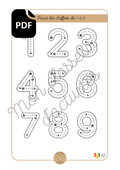 PDF- Les chiffres - Fiche 11 "Trace les chiffres de 1 à 10"