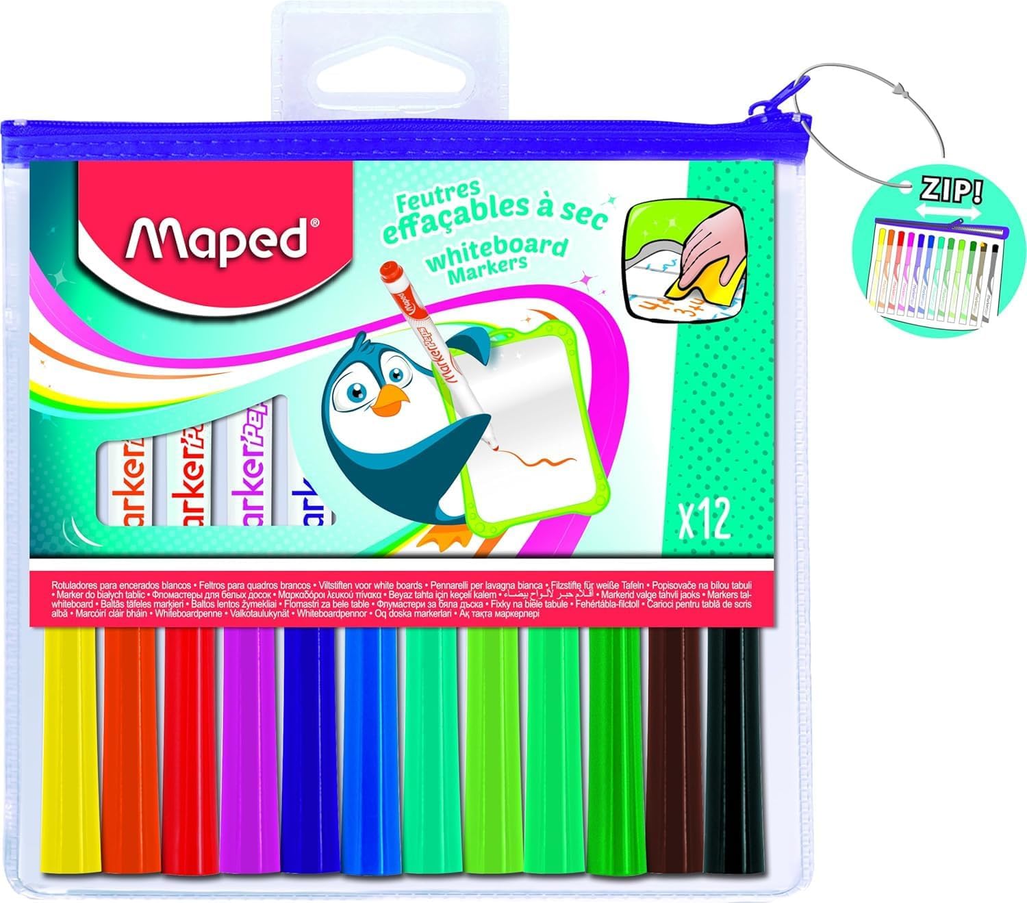 12 Feutres effaçables MAPED