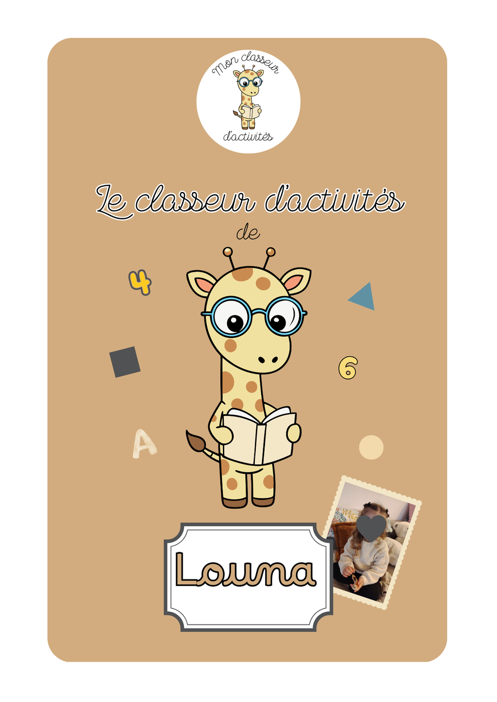 Couverture sans classeur , avec/ sans personnalisation